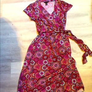 Style & Co. Deep V-Cut, Multi-Colored Maxi Dress